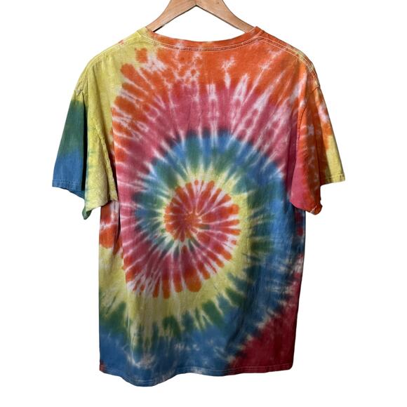 Disney T Shirt Tie Dye Multi Color Minnie Mouse Hippie Casual Summer Beach L - Picture 3 of 5